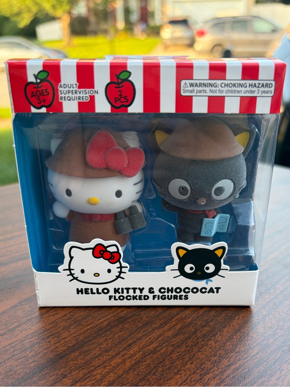 Hello Kitty & Chococat Flocked Figures 2-Pack Safari Sanrio New